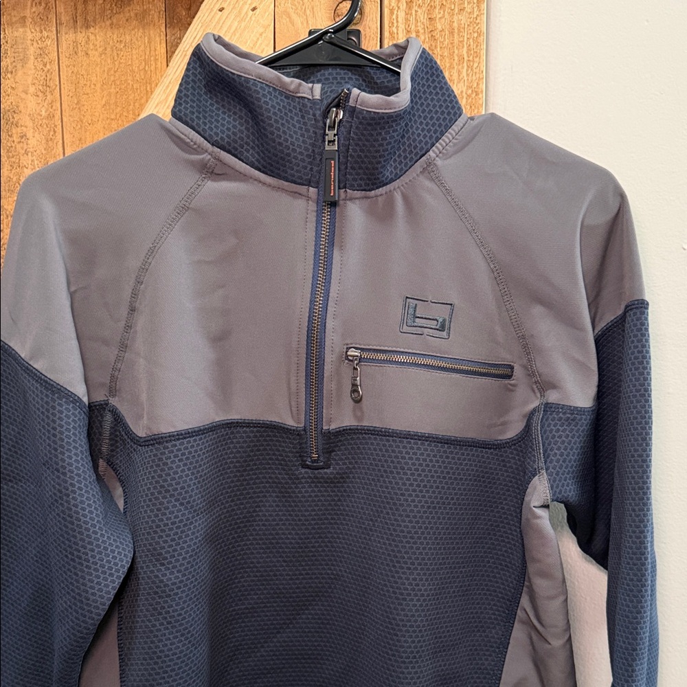 Men’s banded sweater blue and grey rn 136227